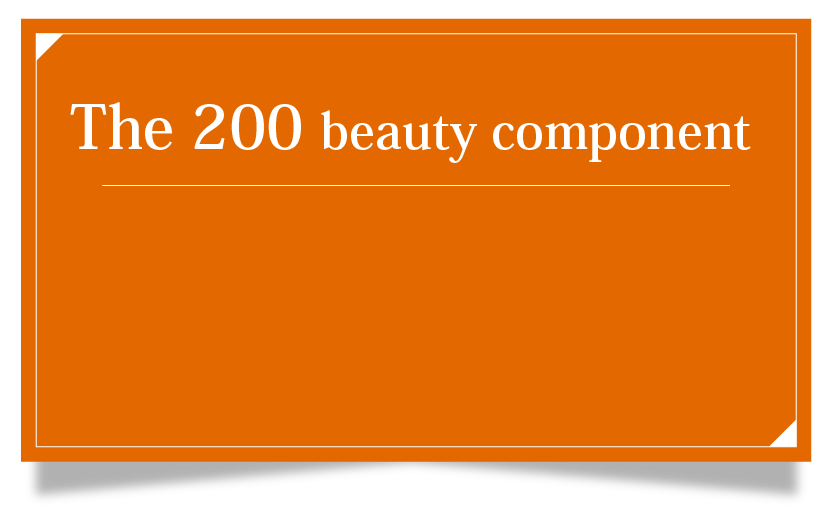 The 200 beauty components